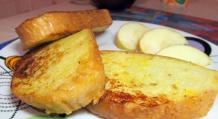 Жареный хлеб с яйцом и молоком рецепт с фото