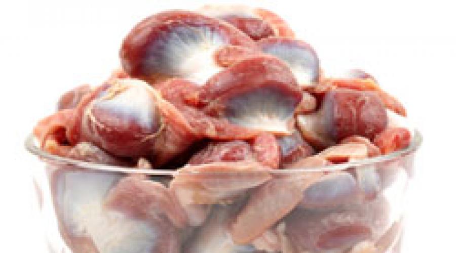 Калорийность куриных желудков тушеных и отварных. Куриные желудки: польза и вред